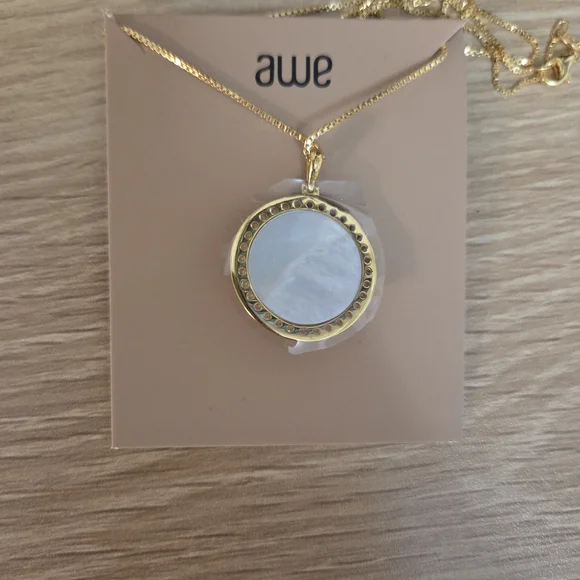 Awe Inspired Gold Necklace with Mother Earth Pendant - Picture 3 of 4